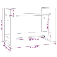 Produktbild för Bokhylla/Rumsavdelare 80x35x56,5 cm massiv furu