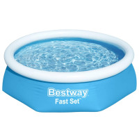 Produktbild för Bestway Uppblåsbar pool Fast Set rund 244x66 cm 57265