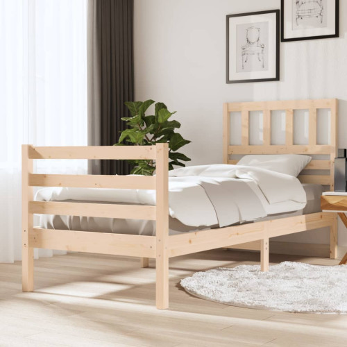 vidaXL Sängram massiv furu 90x190 cm - Sängar & Sängramar