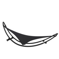 Produktbild för Gungande solsäng med hjul stål & textilenetyg svart