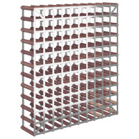 Miniatyr av produktbild för Vinställ för 120 flaskor brun massiv furu