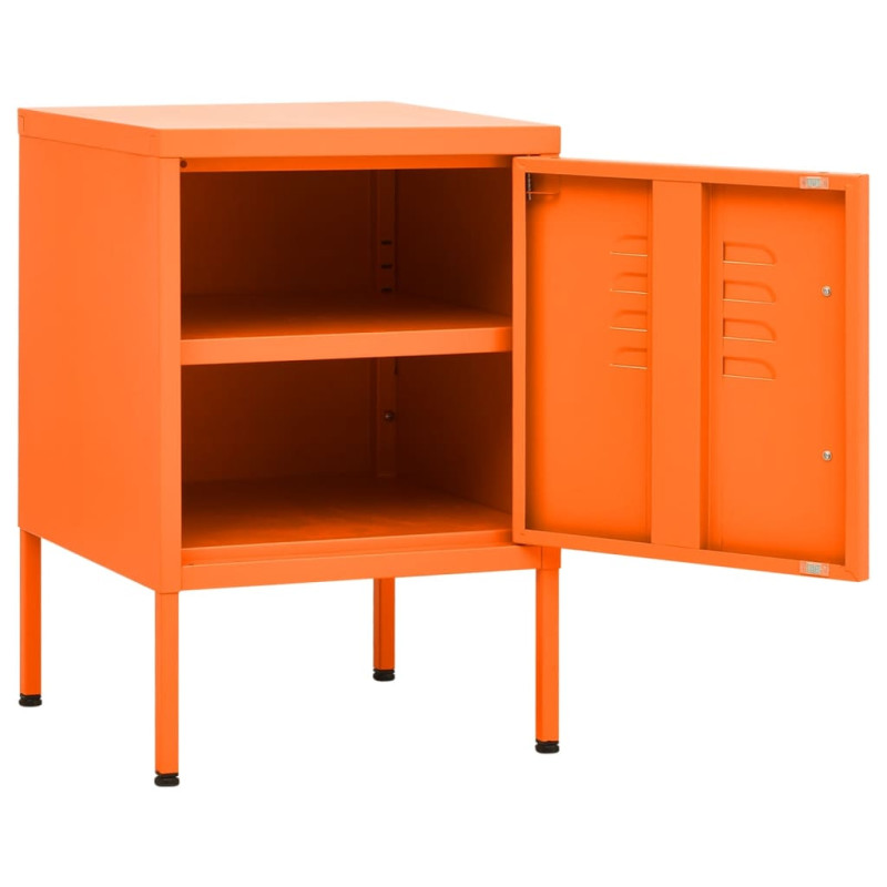 Produktbild för Sängbord orange 35x35x51 cm stål