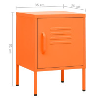 Miniatyr av produktbild för Sängbord orange 35x35x51 cm stål