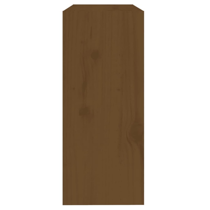 Produktbild för Bokhylla/Rumsavdelare honungsbrun 60x30x71,5 cm massiv furu