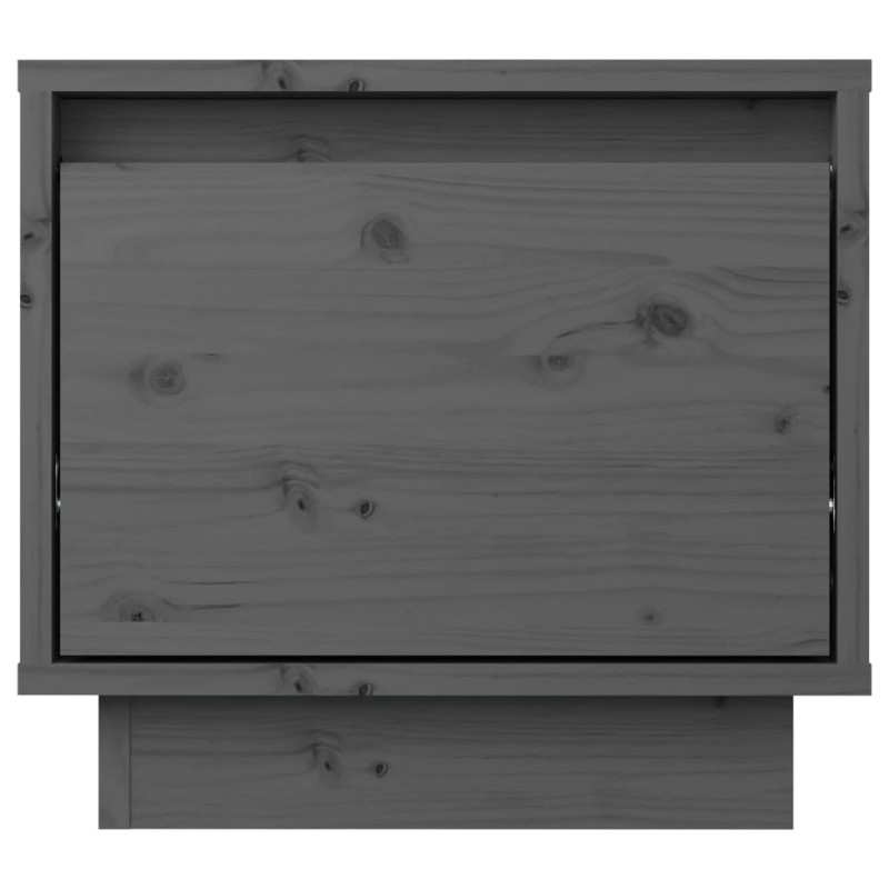 Produktbild för Sängbord 2 st grå 35x34x32 cm massiv furu
