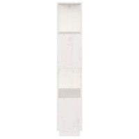 Produktbild för Bokhylla/rumsavdelare vit 51x25x132 cm massiv furu
