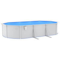 Miniatyr av produktbild för Pool med säkerhetsstege 610x360x120 cm