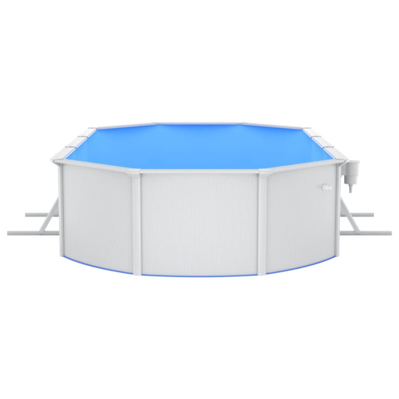 Produktbild för Pool med säkerhetsstege 610x360x120 cm