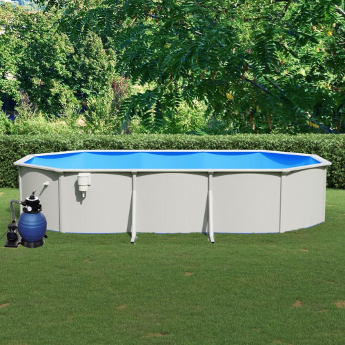 vidaXL Pool med sandfilterpump 610x360x120 cm