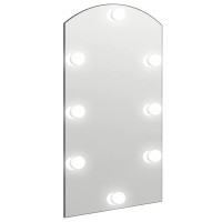 Produktbild för Spegel med LED-lampor 90x45 cm glas valvformad (335864+326089)