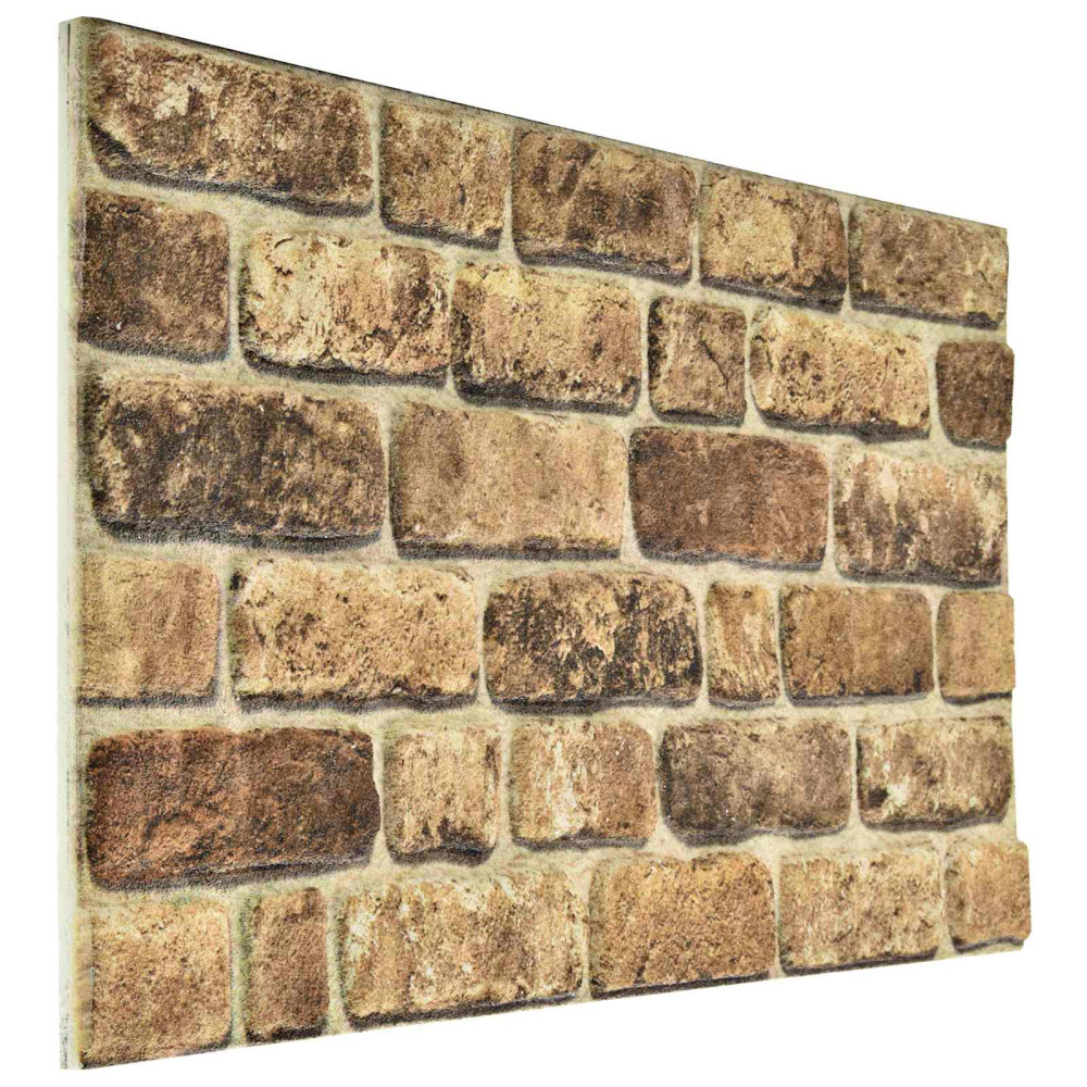 Produktbild för Väggpaneler 10 pcs Mörk Sand 100 x 50 cm EPS Skum