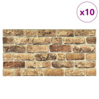 Produktbild för Väggpaneler 10 pcs Mörk Sand 100 x 50 cm EPS Skum