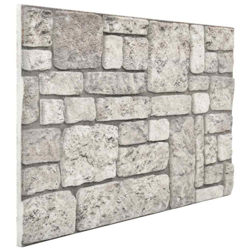 vidaXL Väggpaneler 10 pcs Grå 100 x 50 cm EPS Skum