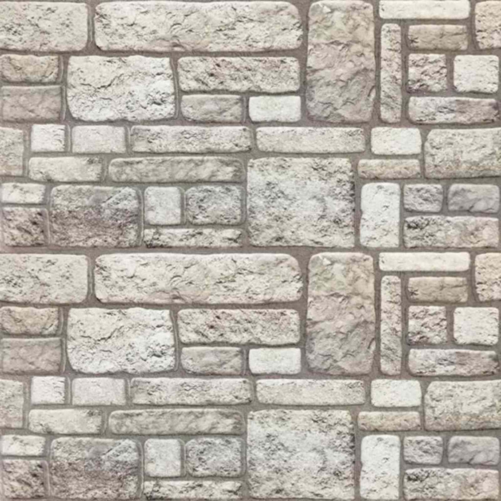 Produktbild för Väggpaneler 10 pcs Grå 100 x 50 cm EPS Skum