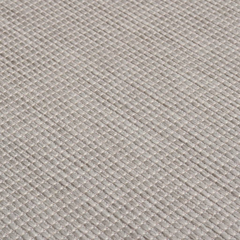 Produktbild för Utomhusmatta plattvävd 140x200 cm taupe
