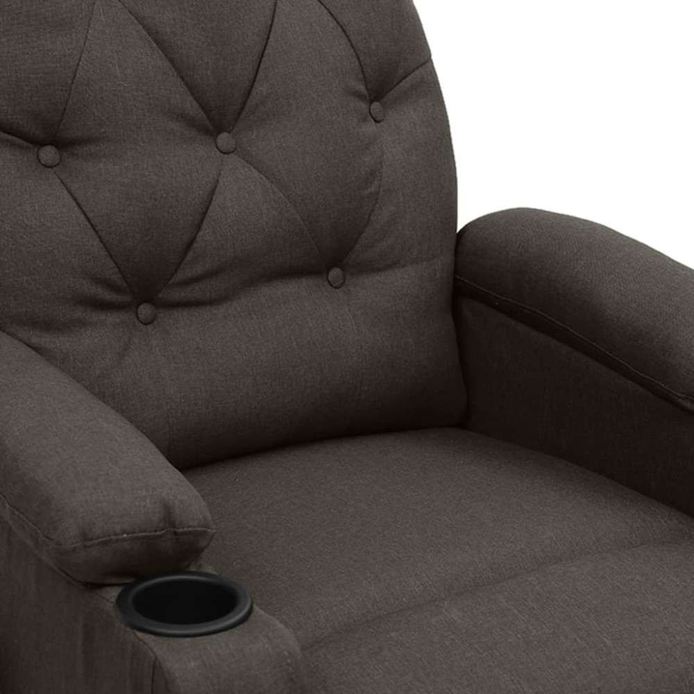 Produktbild för massagefåtölj med uppresningshjälp taupe tyg