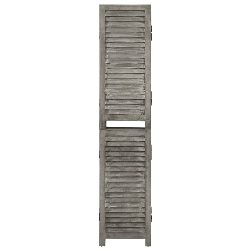 Produktbild för Rumsavdelare 3 paneler grå 106,5x166 cm massivt trä