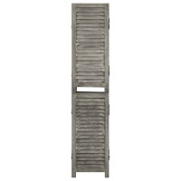 Miniatyr av produktbild för Rumsavdelare 4 paneler grå 143x166 cm massivt trä