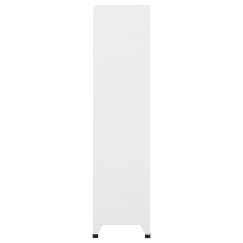 Produktbild för Förvaringsskåp vit 90x40x180 cm stål