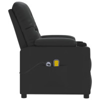 Produktbild för Massagefåtölj med uppresningshjälp svart konstläder