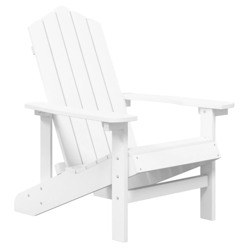 Produktbild för Däckstol för trädgården med bord HDPE vit