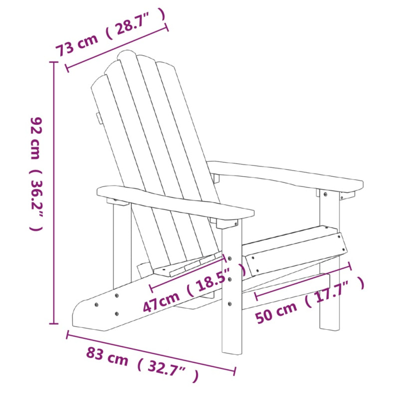 Produktbild för Däckstol för trädgården med bord HDPE brun