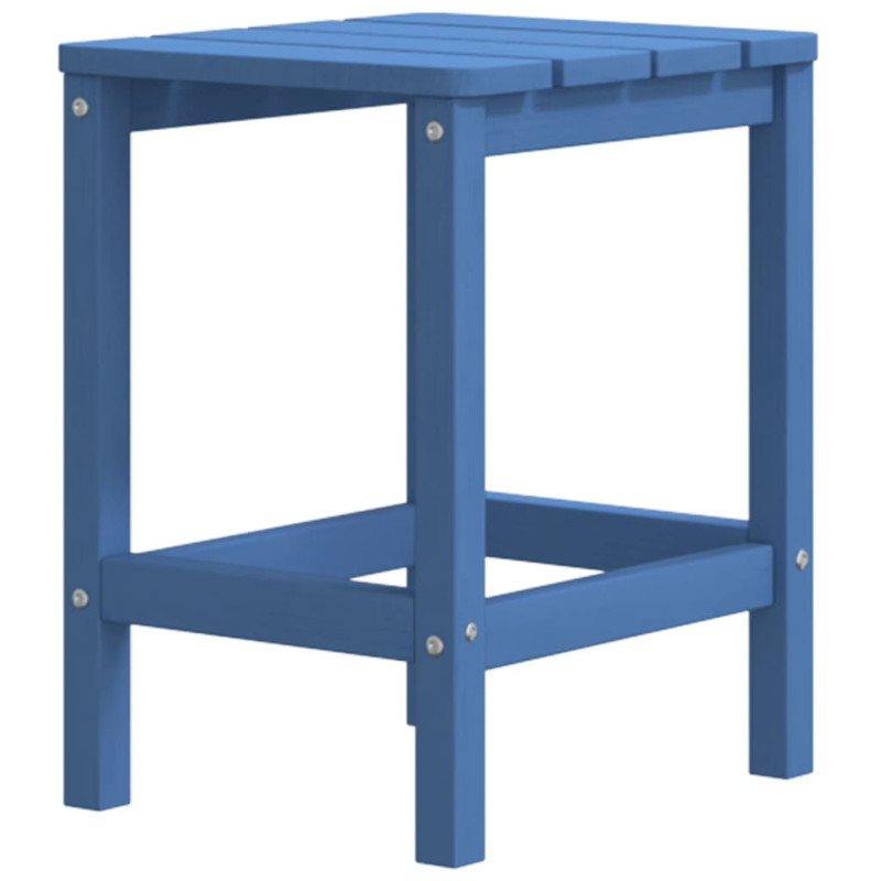 Produktbild för Däckstol för trädgården med bord HDPE aquablå