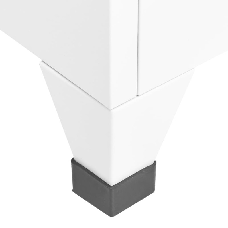 Produktbild för Förvaringsskåp vit 38x40x180 cm stål