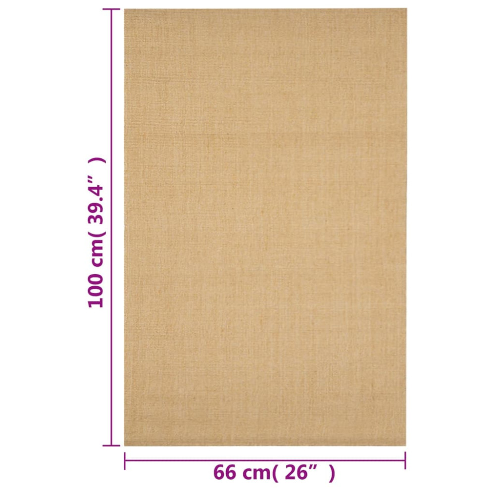 Produktbild för Matta naturlig sisal 66x100 cm