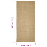 Produktbild för Matta naturlig sisal 66x150 cm