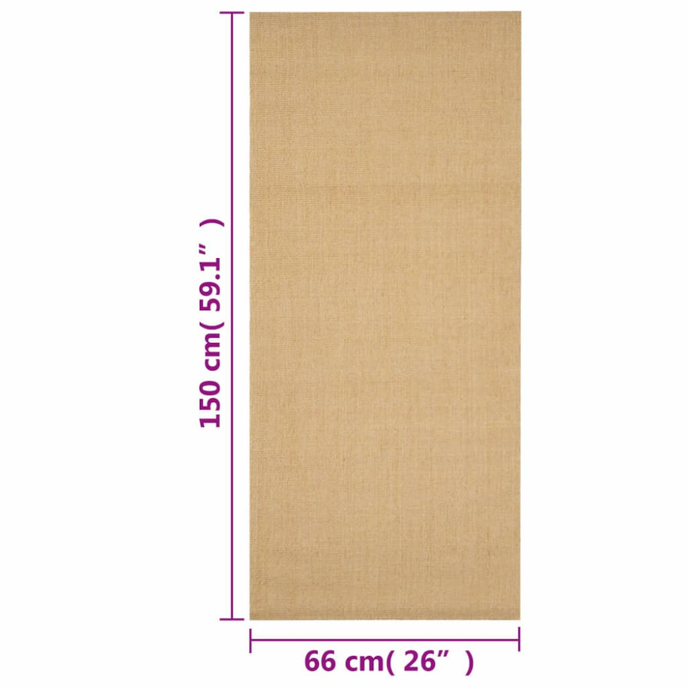 Produktbild för Matta naturlig sisal 66x150 cm