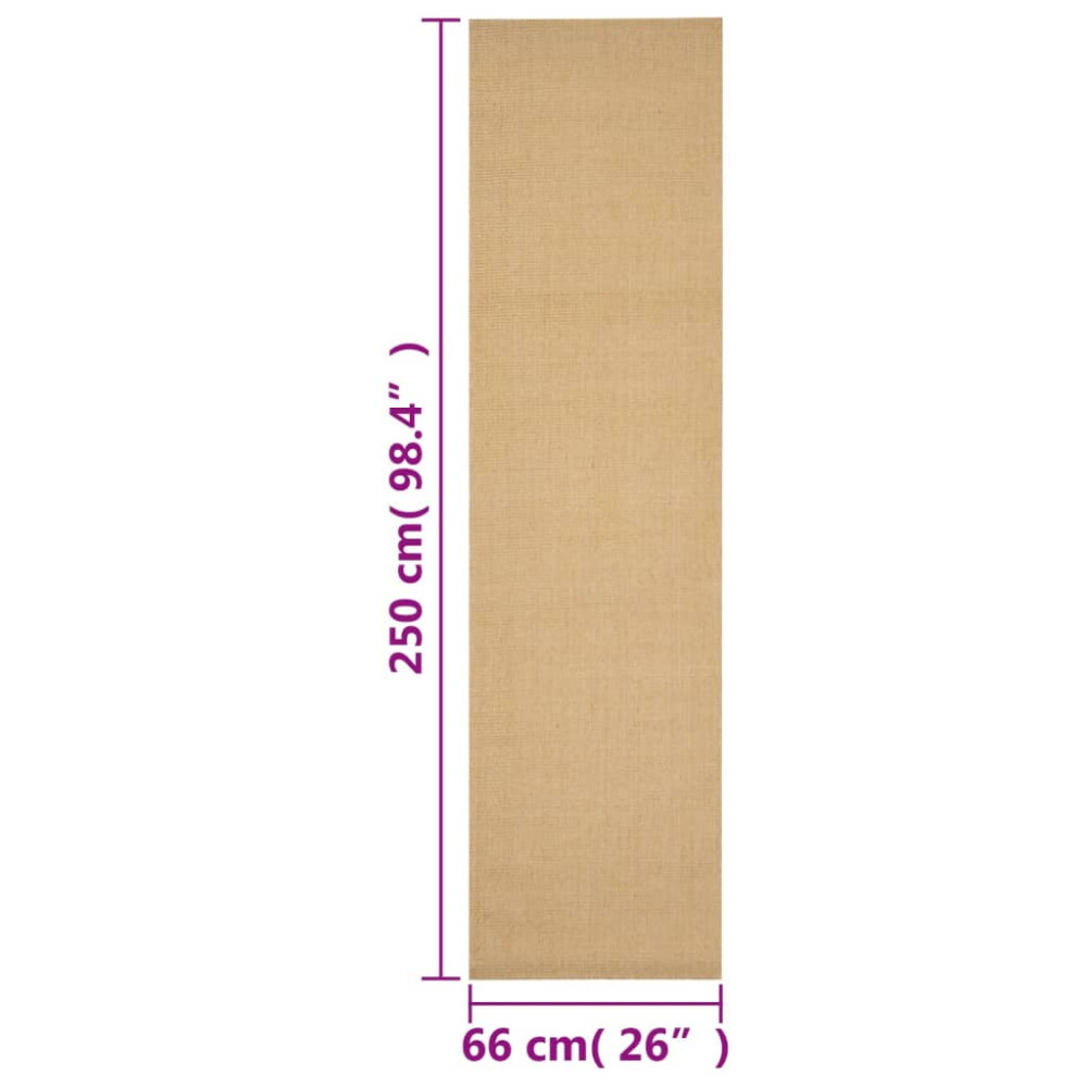 Produktbild för Matta naturlig sisal 66x250 cm