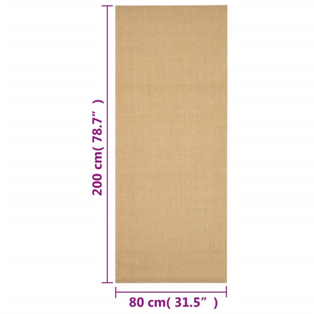 Produktbild för Matta naturlig sisal 80x200 cm