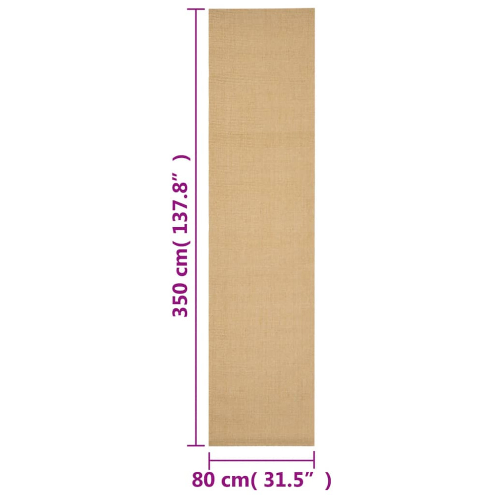 Produktbild för Matta naturlig sisal 80x350 cm