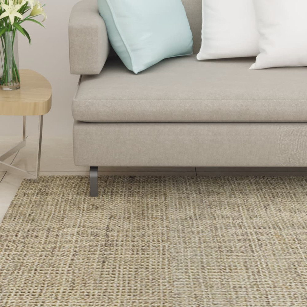 Produktbild för Matta naturlig sisal 100x250 cm grön