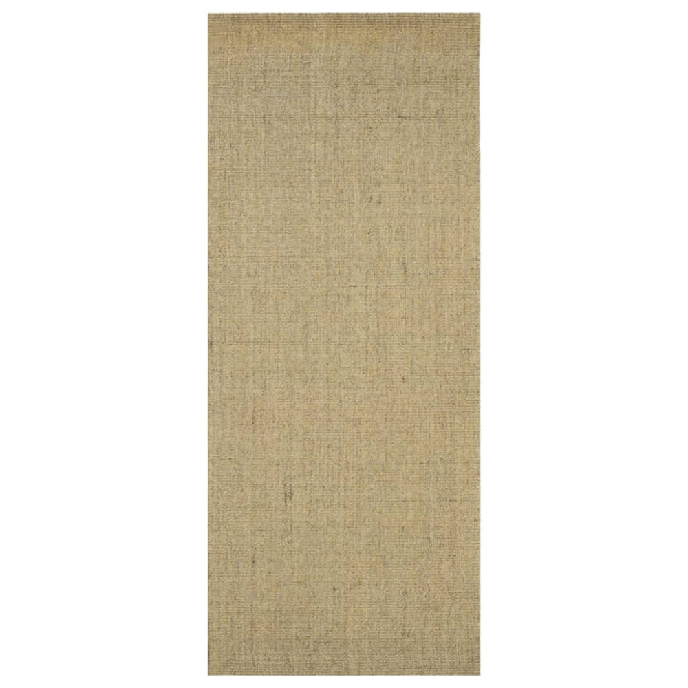Produktbild för Matta naturlig sisal 100x250 cm grön