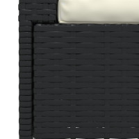Produktbild för Tvåsitssoffa med dynor konstrotting svart