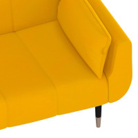 Miniatyr av produktbild för Bäddsoffa 2-sits med två kuddar gul sammet
