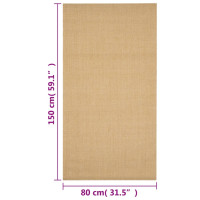 Produktbild för Matta naturlig sisal 80x150 cm