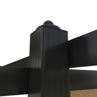 Produktbild för Paviljong med infällbart tak 3x3 m taupe