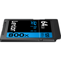 Miniatyr av produktbild för Lexar Professional 800x SDXC UHS-I cards, C10 V30 U3, R120 64GB