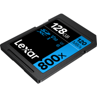 Produktbild för Lexar Professional 800x SDXC UHS-I cards, C10 V30 U3, R120/45MB 128GB