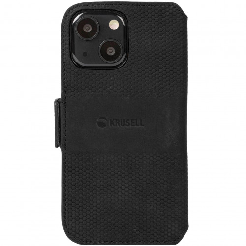 Krusell Leather Phone Wallet iPhone 13 Svart