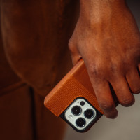 Miniatyr av produktbild för Leather Phone Wallet iPhone 13 Mini Cognac