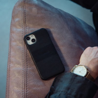 Miniatyr av produktbild för Leather Cover iPhone 13 Pro Svart