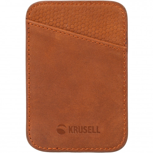 Krusell Magnetic Card Holder Cognac