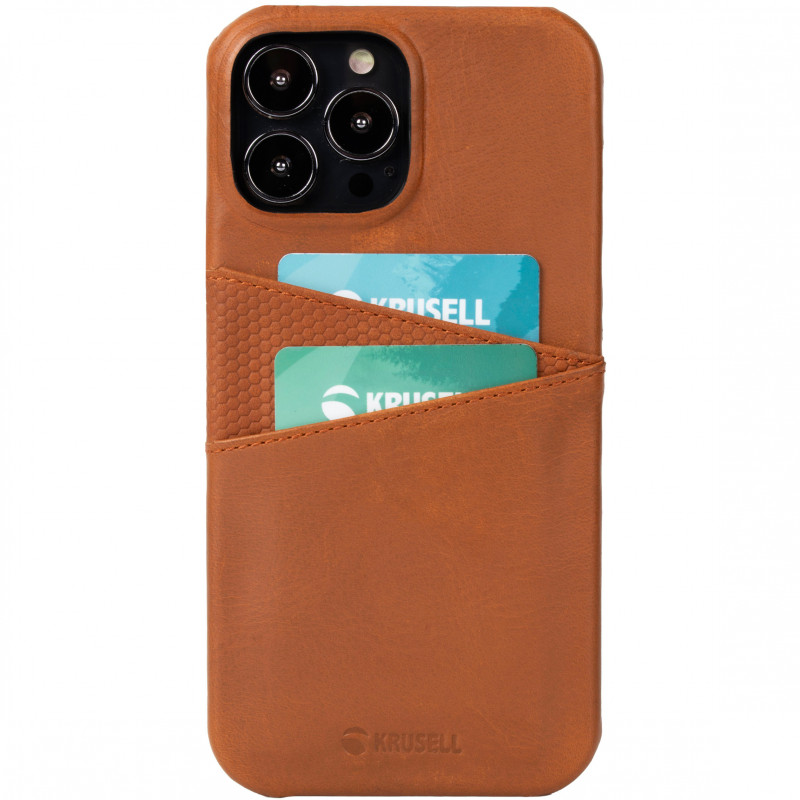 Produktbild för Leather CardCover iPhone 13 Cognac
