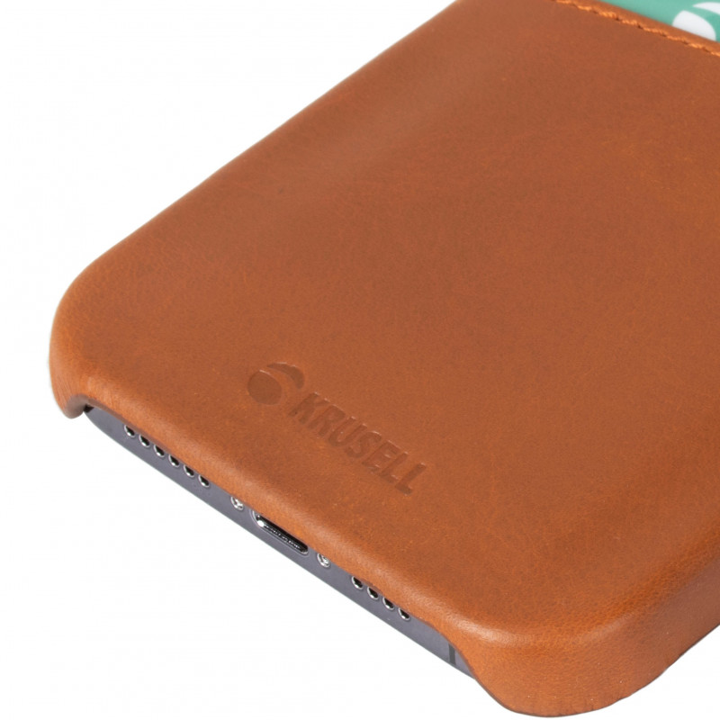Produktbild för Leather CardCover iPhone 13 Cognac
