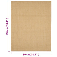 Produktbild för Matta naturlig sisal 80x100 cm