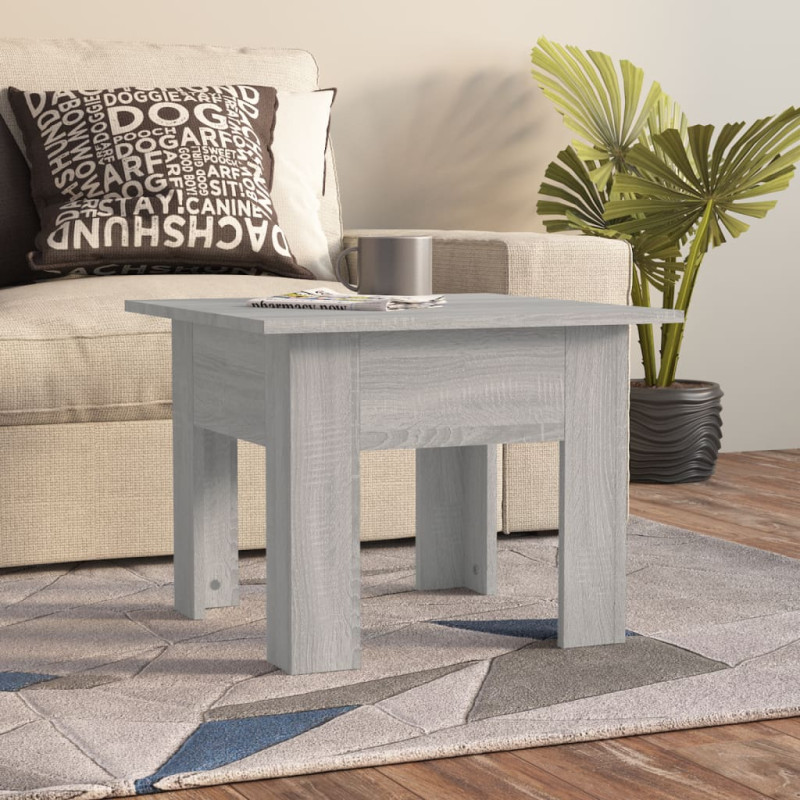 Produktbild för Soffbord grå sonoma 55x55x42 cm konstruerat trä